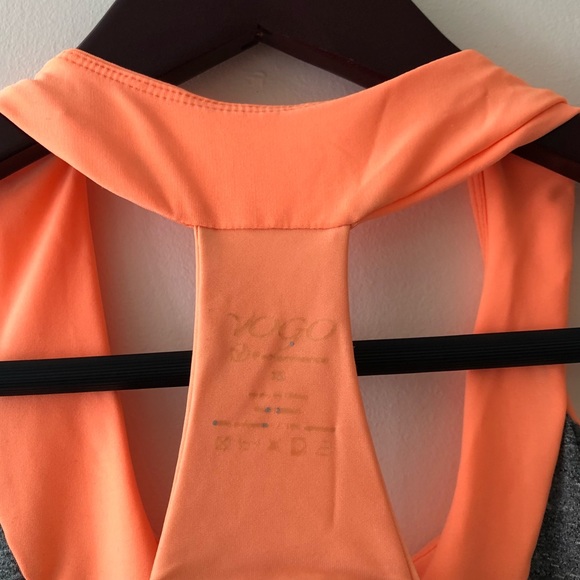 Vogo Orange and Gray Workout Top - Picture 5 of 5